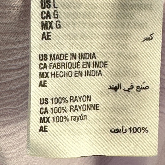 Style & Co Short Sleeve Button Down Blouse - Purple - size Large - Picture 6 of 8